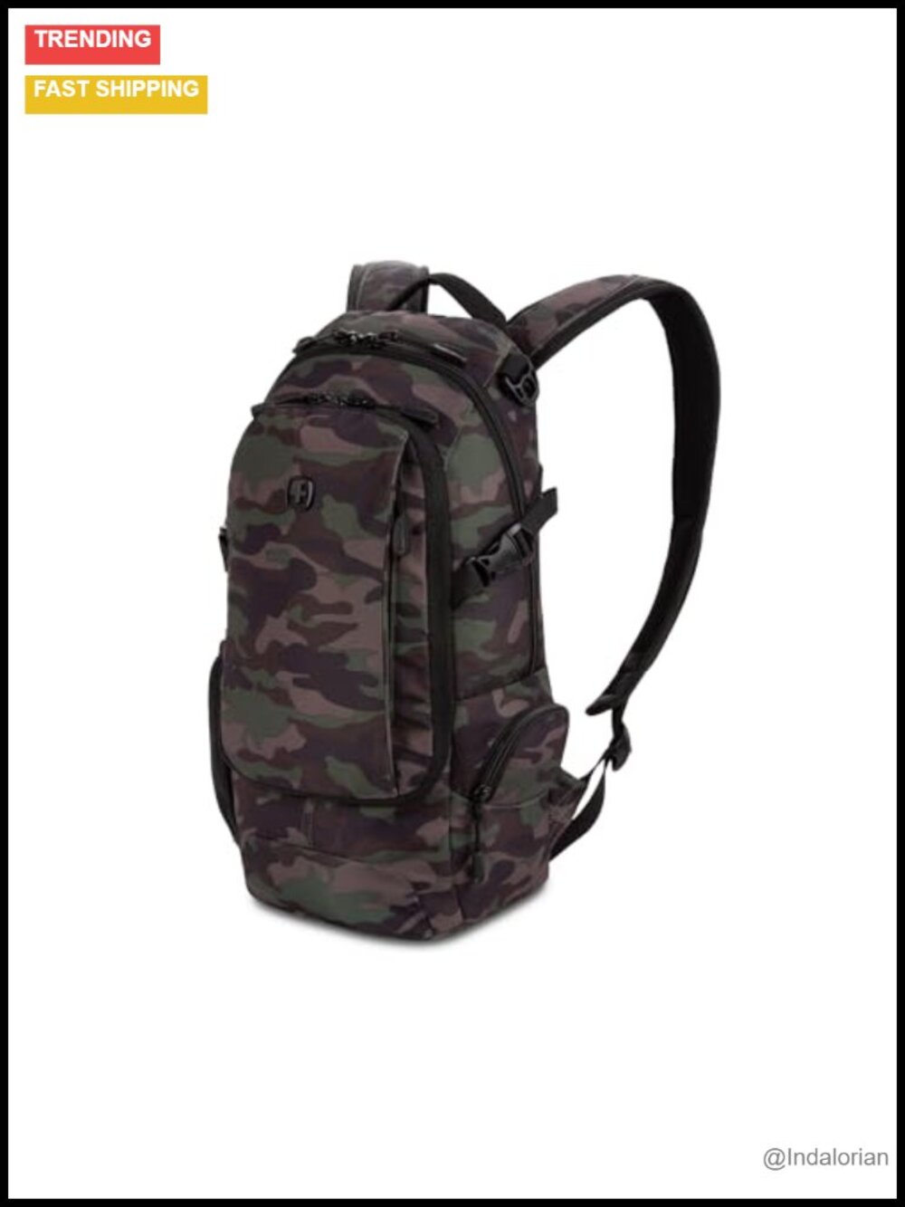 Slim Profile Daypack Backpack, Tablet Pocket, 15.9L, 18-Inch